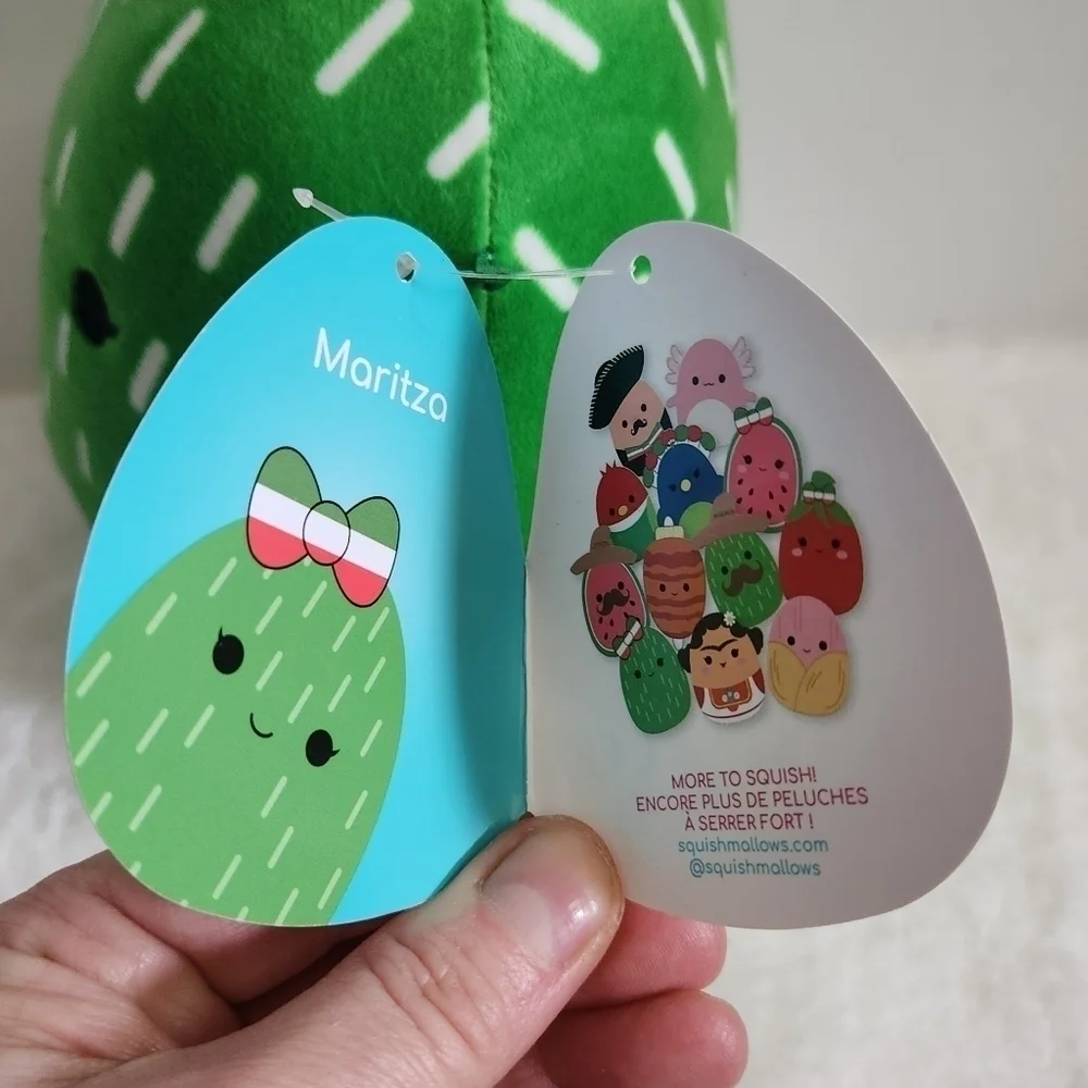 Squishmallow Maritza The Green Cactus Mexico Squad Mexican Girl Bow 8